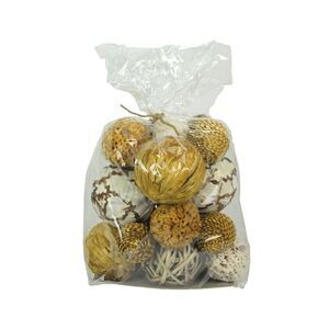 Bag of Natural Dried Gold Floral Balls Home Decor Decorative Orbs Vase Filler